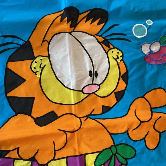 GARFIELD nostalgic flag, well constructed/ stitched. Indoor/ outdoor. 2sided - Picture 4 of 5